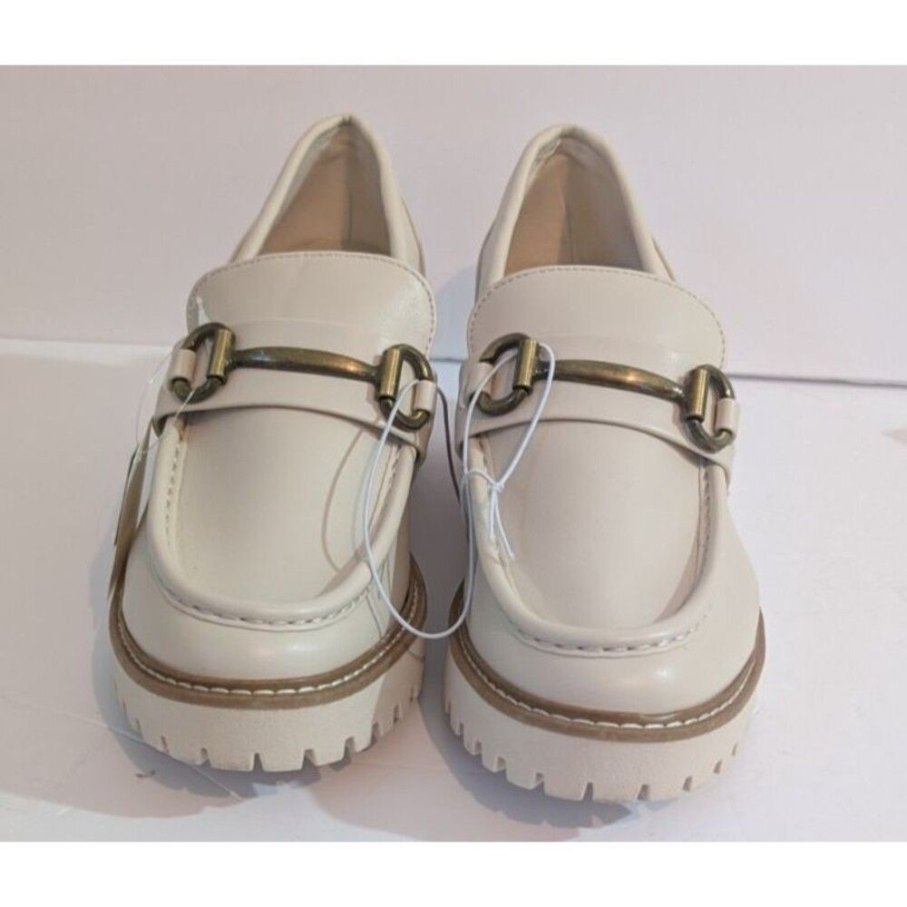 SM New York Women's Size 11 M Alix Cream Wedge Comfort Loafers (Shoes)